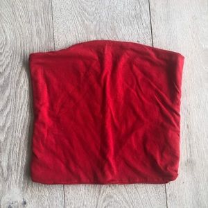 Brandy Melville Red Strapless Top